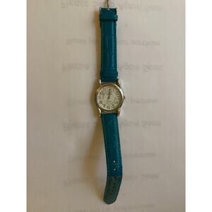 2775 Vintage Gold Plated Watch CG Quartz Model GSP234A with Blue Leather Band